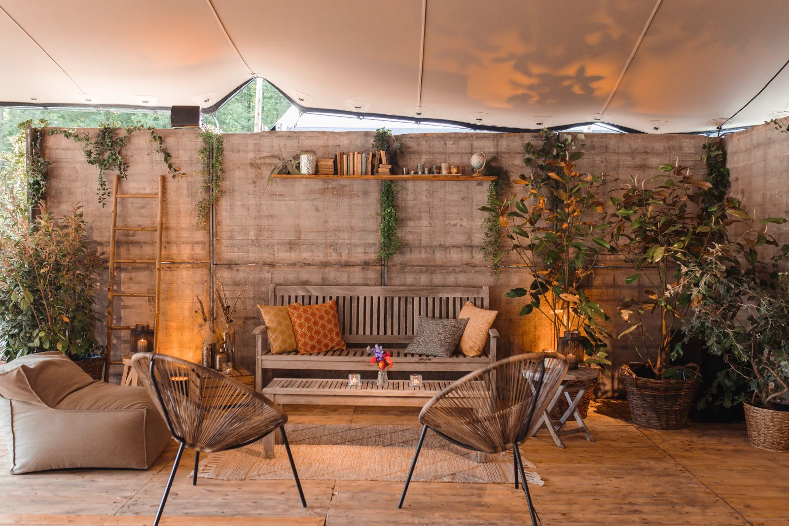 Espace lounge cosy de La Clairière Be Meet